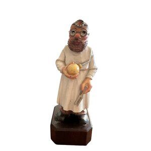 Vintage Anri Toriart Carved Wood Ear Nose Throat ENT Medical Doctor Figurine